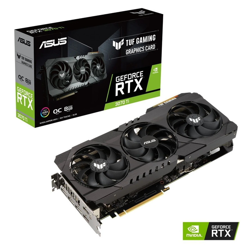Asus TUF Gaming GeForce RTX 3070Ti OC Edition 8GB GDDR6X Graphics Card - كرت الشاشة